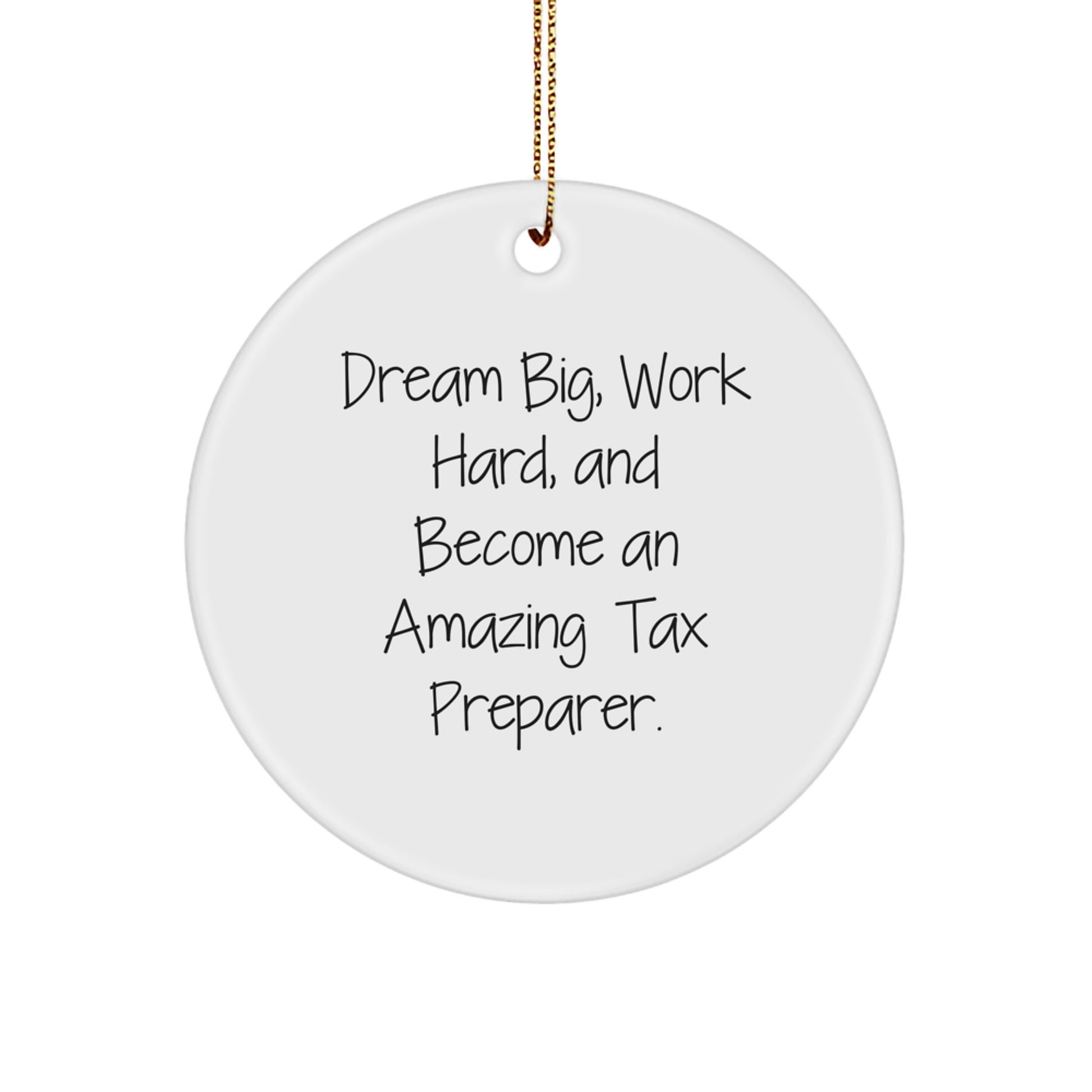 Tax Preparer Gifts from Men to Women - Funny Circle Ornament for Christmas Unique Gifts - Image 1