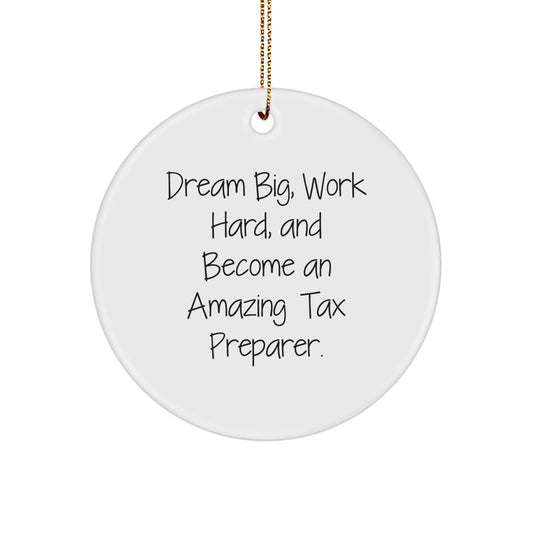 Tax Preparer Gifts from Men to Women - Funny Circle Ornament for Christmas Unique Gifts - Image 1