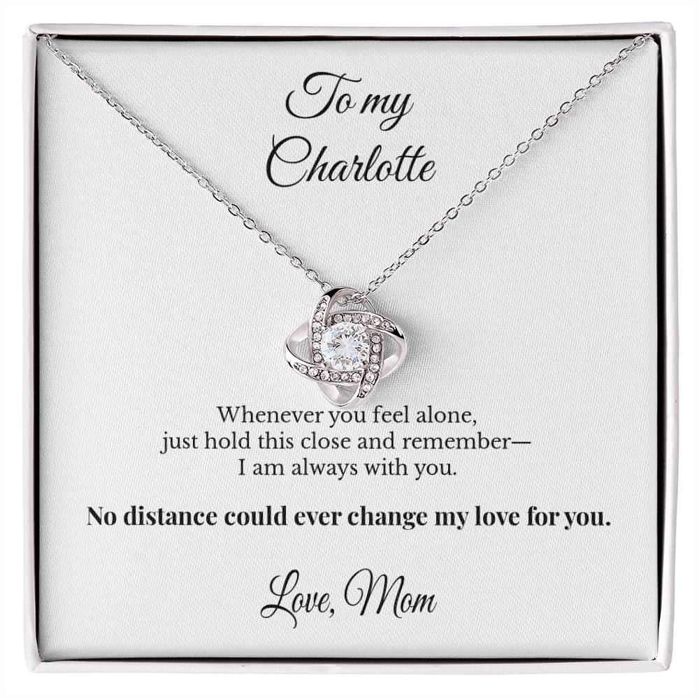 LK26MM13 To My Daughter Personalized Necklace Gift – I Am Always With You Distance Keepsake