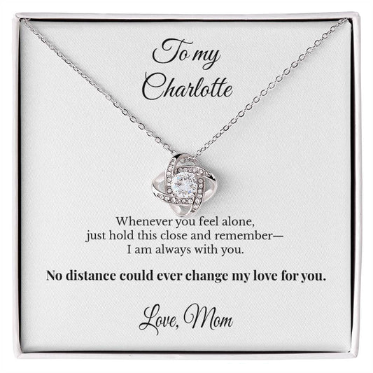 LK26MM13 To My Daughter Personalized Necklace Gift – I Am Always With You Distance Keepsake