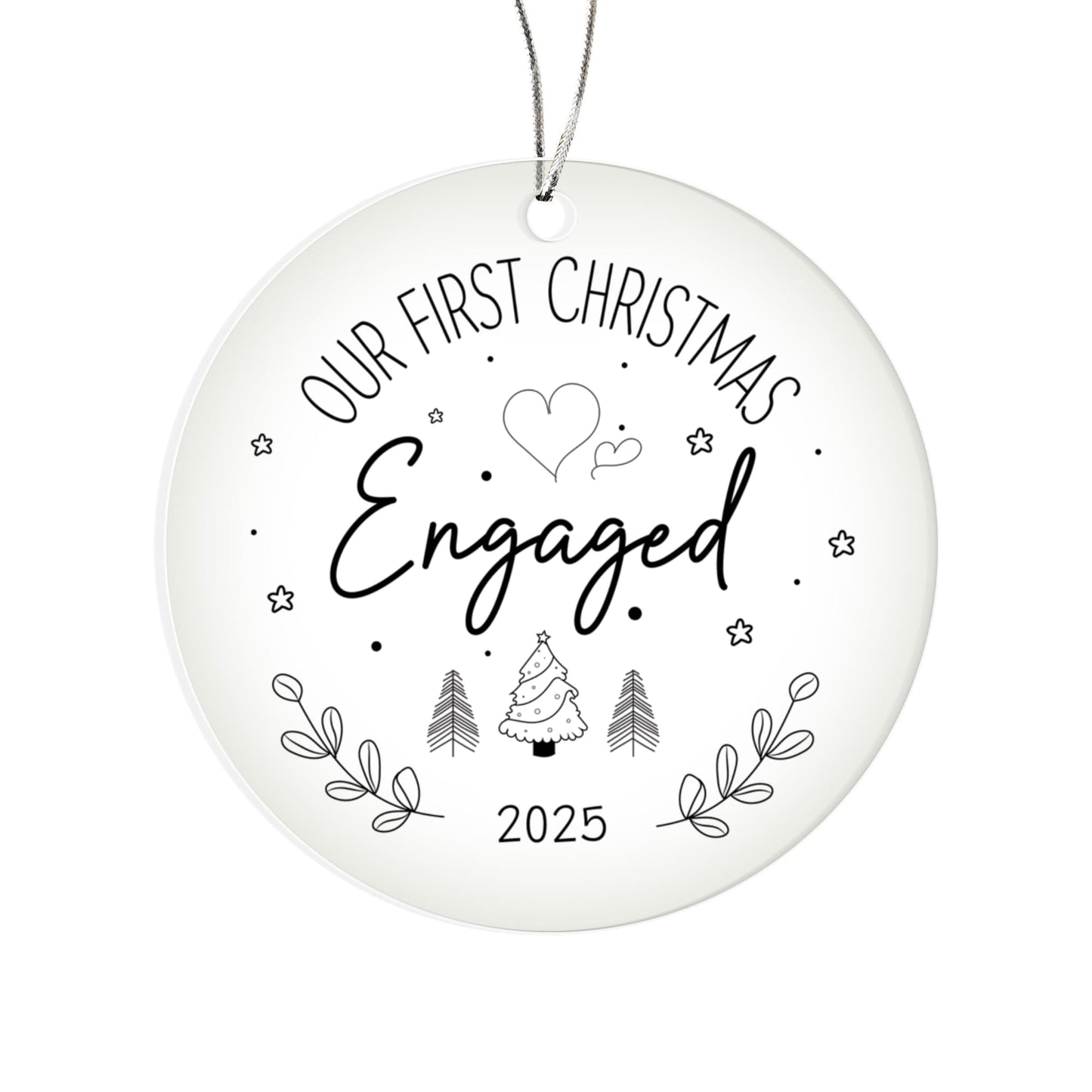Our First Christmas Engaged 2025 Ornament – Engagement Keepsake