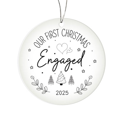 Our First Christmas Engaged 2025 Ornament – Engagement Keepsake