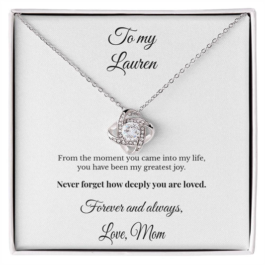 LK26MM10 To My Daughter Personalized Necklace Gift – Forever and Always Loved