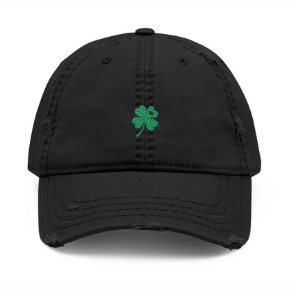 Shamrock Hat, St Patrick’s Day Hat for Women, Embroidered Clover Cap, Distressed Dad Hat, Irish Hat, Minimal Green Hat