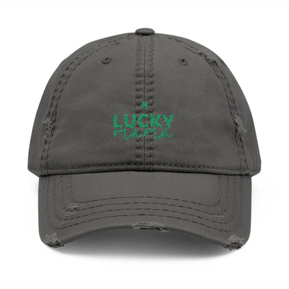 Lucky Mama Hat, St Patrick’s Day Mom Hat, Embroidered Shamrock Cap, Distressed Dad Hat for Women, Irish Mom Gift, March Outfit