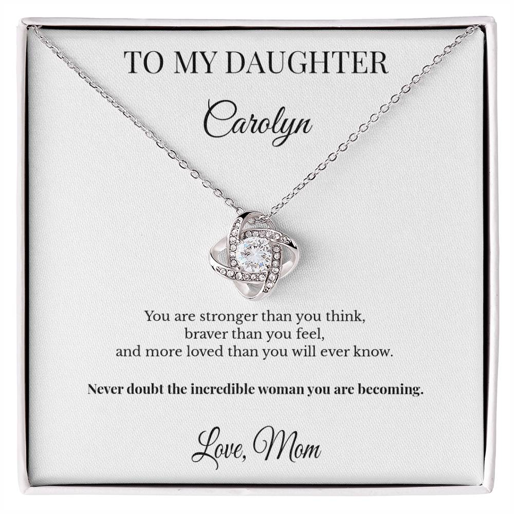 To My Daughter Personalized Necklace Gift – You Are Stronger Than You Think