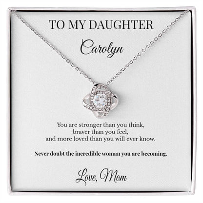 To My Daughter Personalized Necklace Gift – You Are Stronger Than You Think