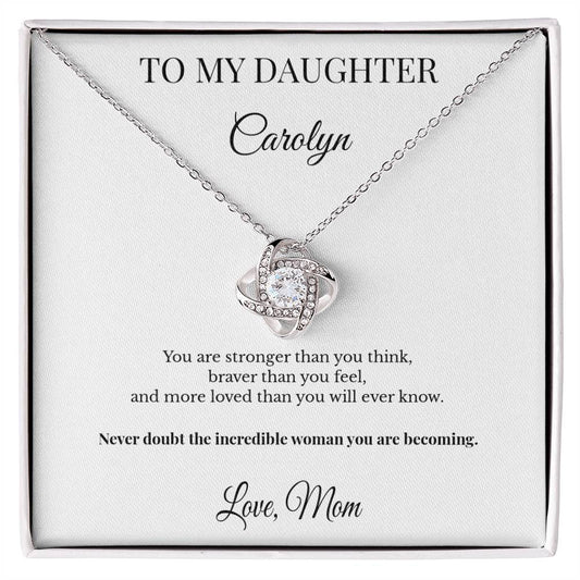 To My Daughter Personalized Necklace Gift – You Are Stronger Than You Think