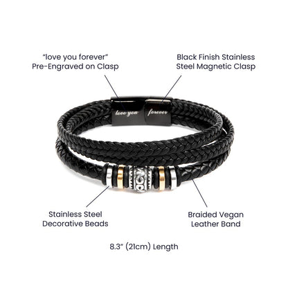 To My Husband “I Will Always Choose You” Personalized Men’s Bracelet Gift From Wife