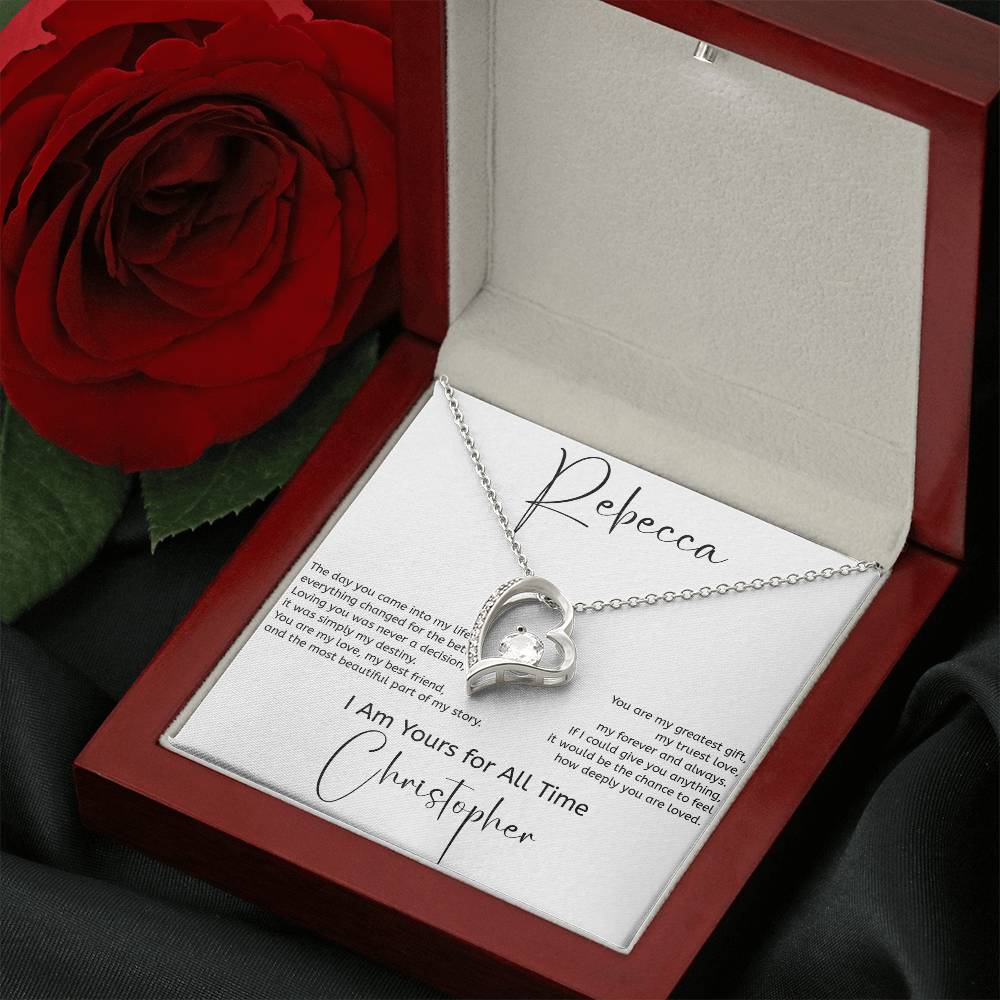 For the Woman You Love – Heart Necklace With Emotional Message Card She’ll Treasure