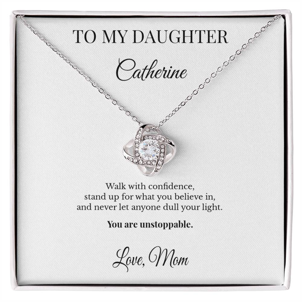 LK26MM08 To My Daughter Personalized Necklace Gift – You Are Unstoppable Empowerment Gift