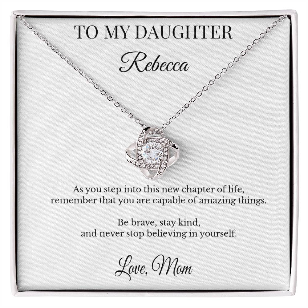 To My Daughter Personalized Necklace Gift – Believe in Yourself Keepsake from Mom