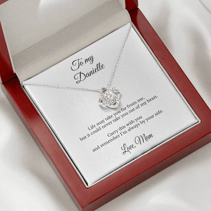 To My Daughter Personalized Love Knot Necklace – Always By Your Side