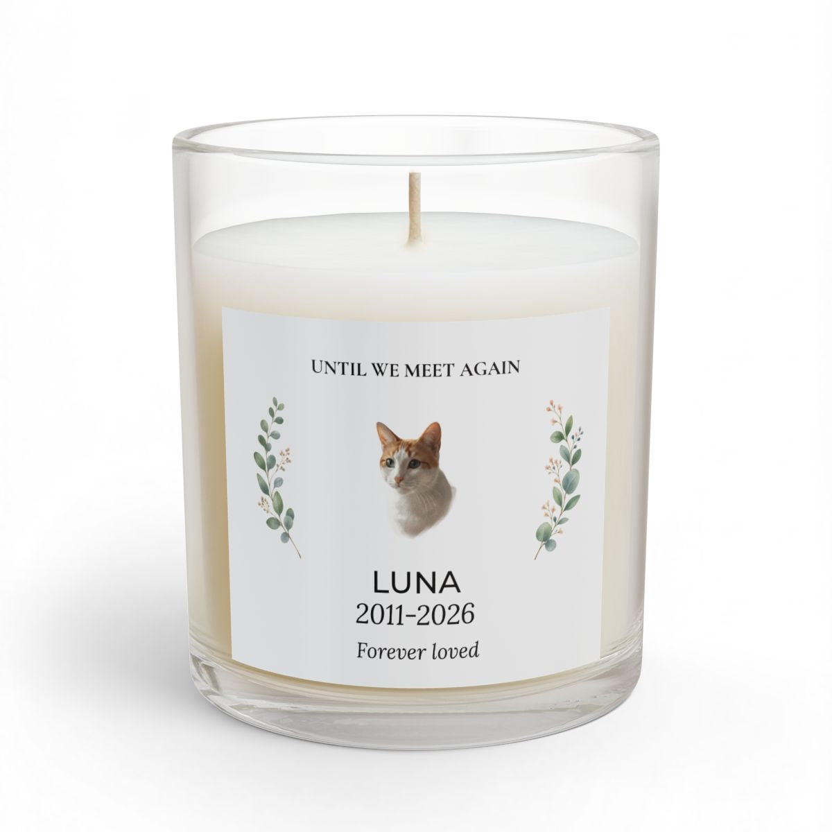PM-002 Personalized Pet Memorial Candle – Until We Meet Again
