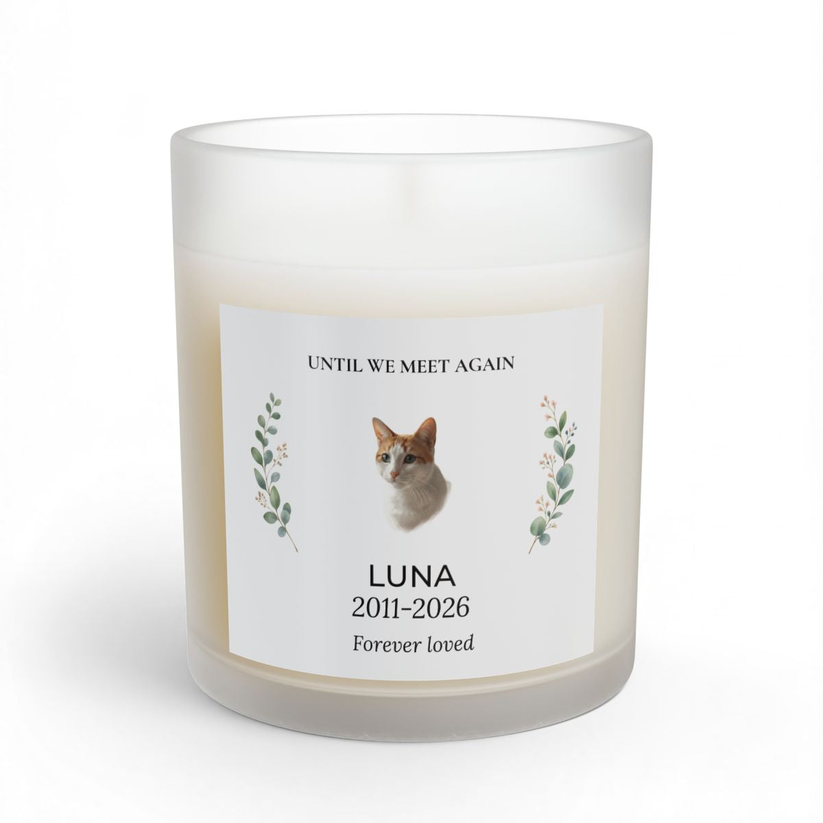 PM-002 Personalized Pet Memorial Candle – Until We Meet Again