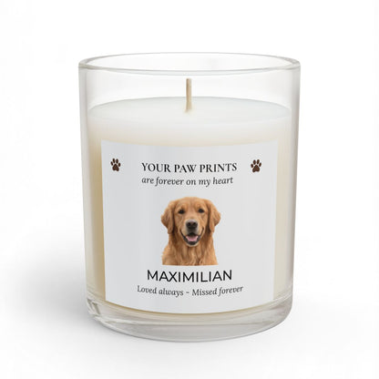 Personalized Painted Pet Memorial Candle – Your Paw Prints