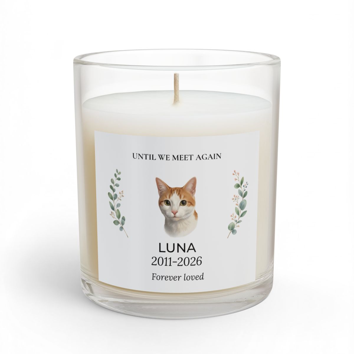 Personalized Pet Memorial Candle – Until We Meet Again