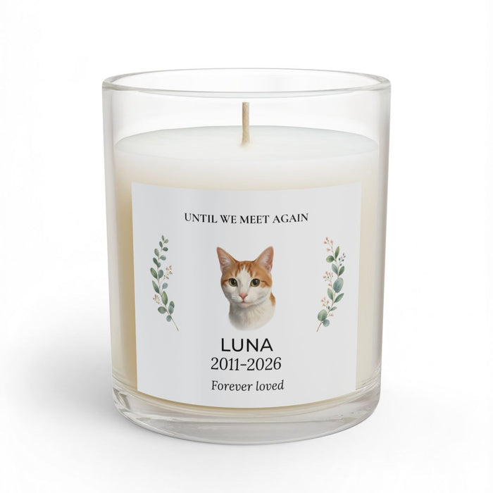 Personalized Pet Memorial Candle – Until We Meet Again