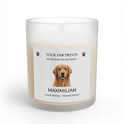 Personalized Painted Pet Memorial Candle – Your Paw Prints