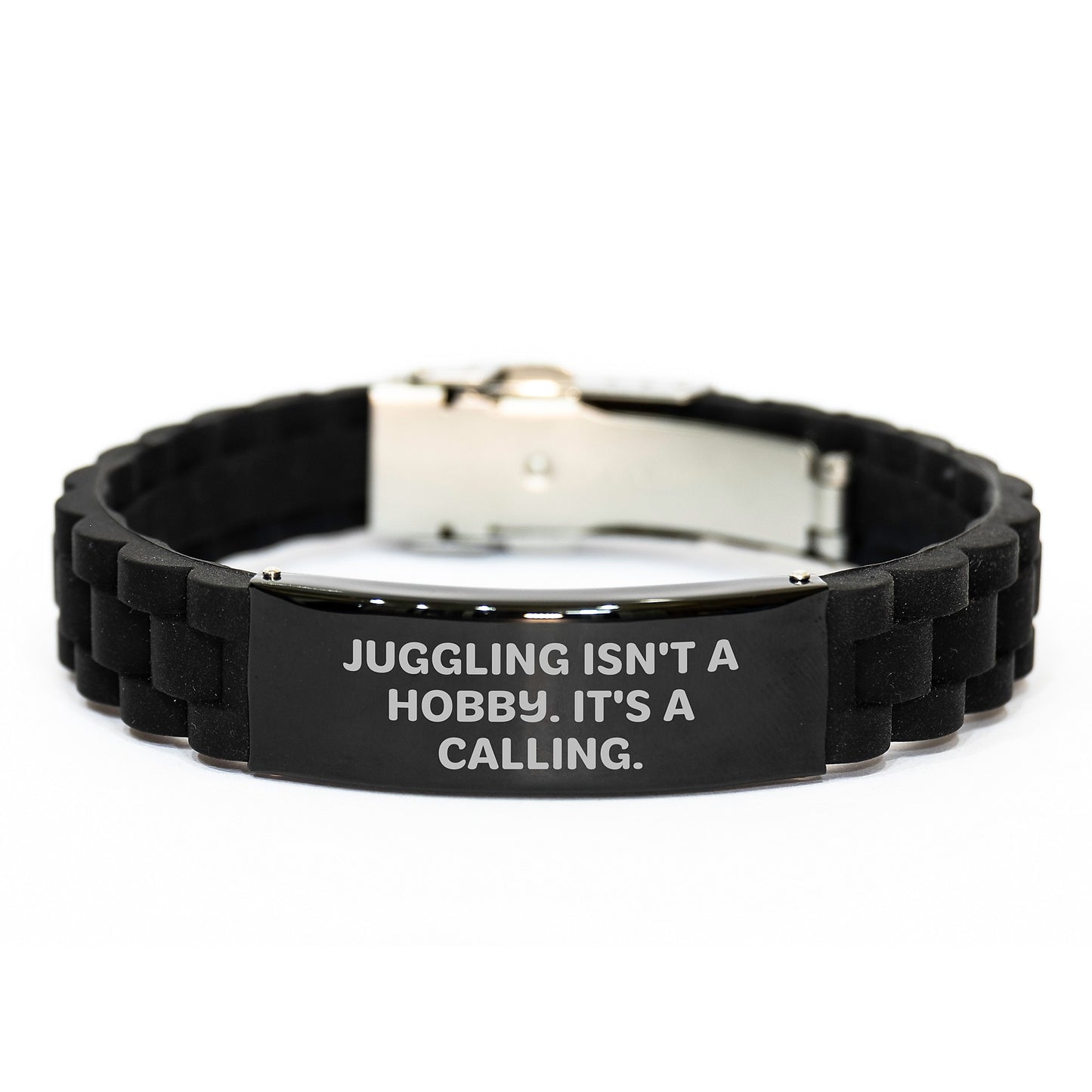 Birthday Unique Gifts from Friends, Juggling Isn't A Hobby. It's A Calling. Glide lock Clasp Bracelet for Juggling Enthusiasts - Image 1