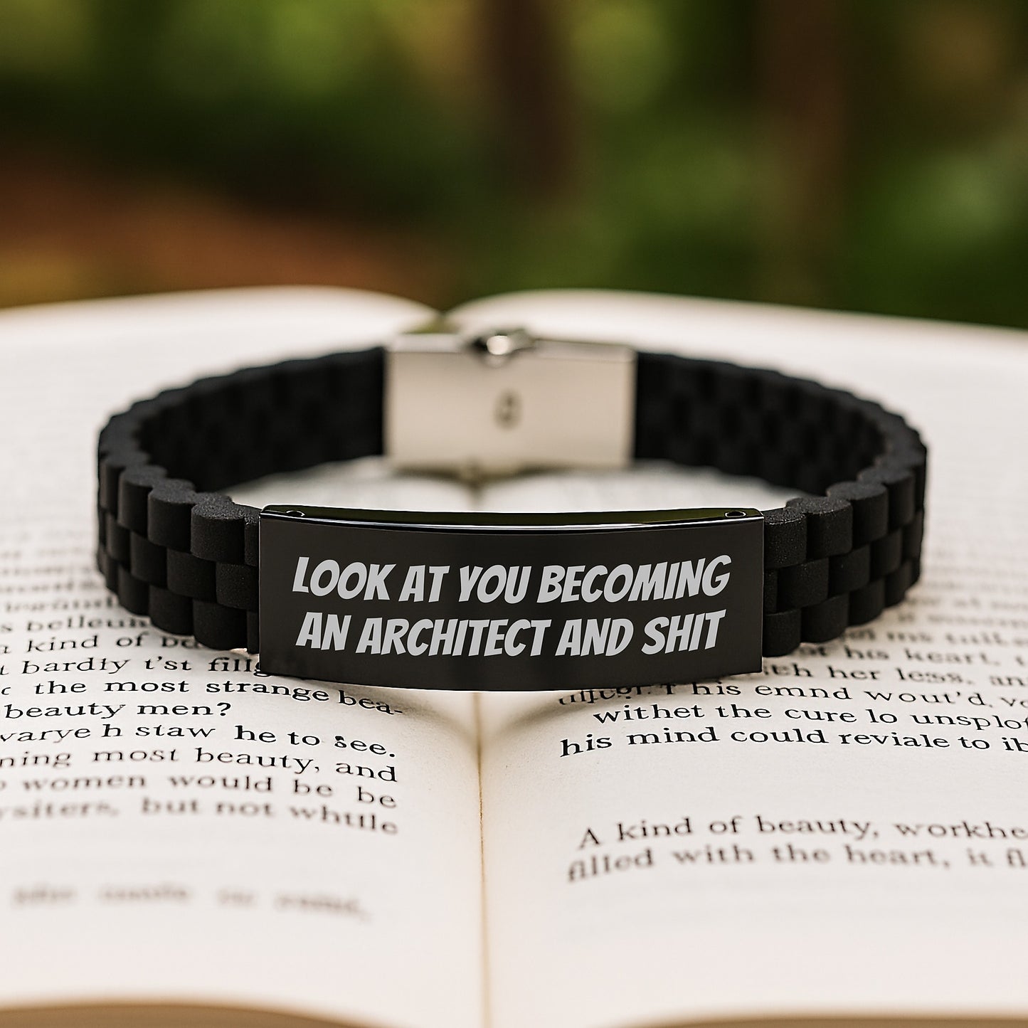 Funny Architect Gifts from Friends, Unique Christmas Unique Gifts for Architect Men, Glide lock Clasp Bracelet for Him - Image 2