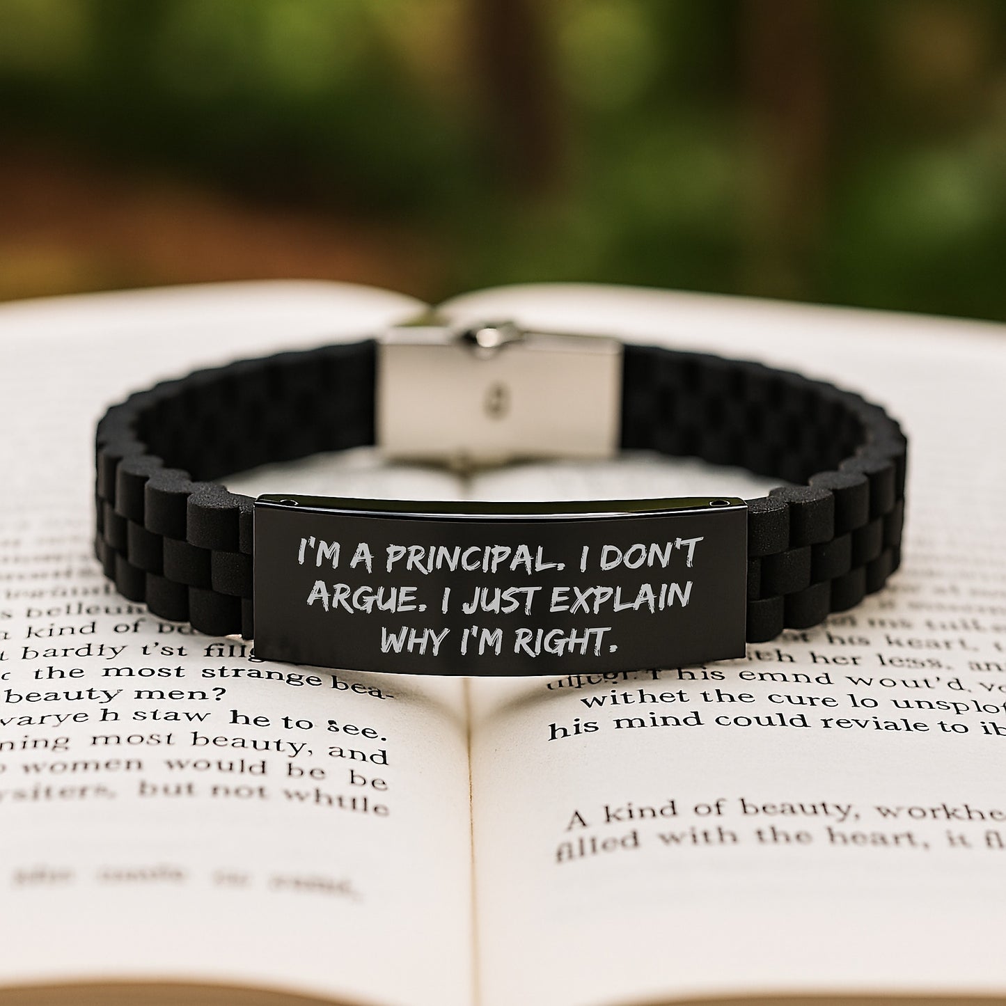 Funny Principal Gifts from Men for Principal - Glide lock Clasp Bracelet, Christmas Unique Gifts for Men Principal - Image 2