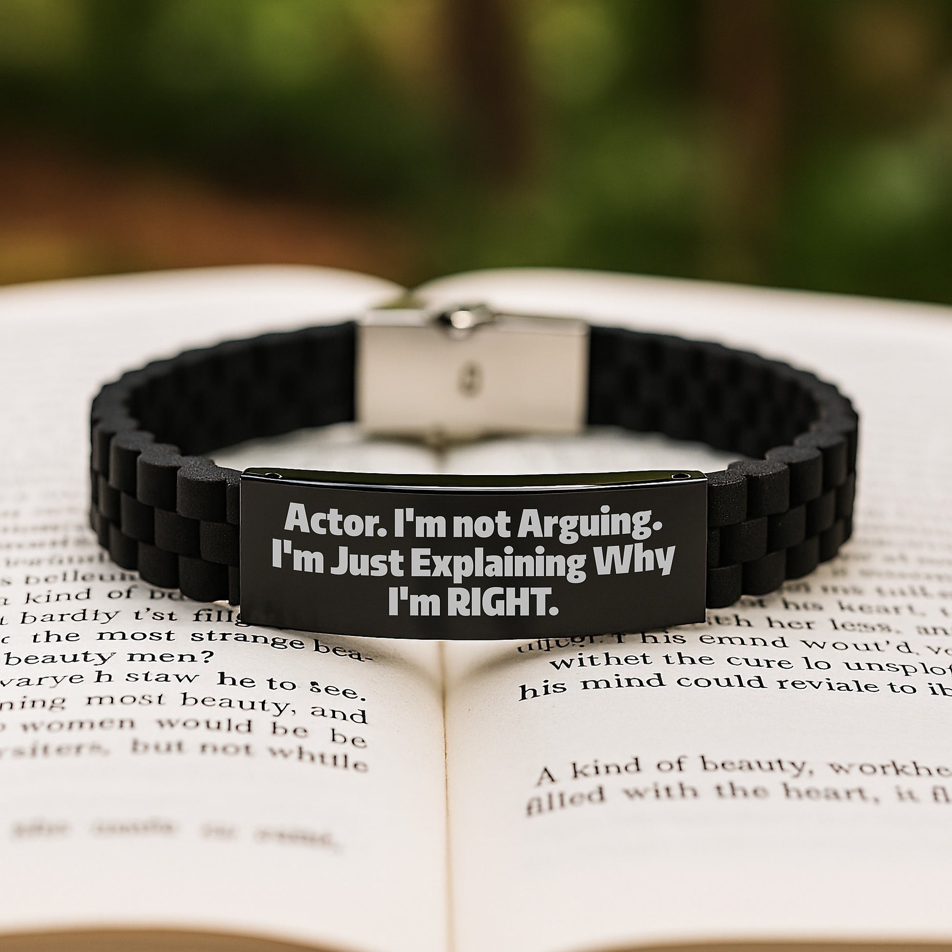 Funny Actor Gifts Glide lock Clasp Bracelet I'm Not Arguing, Gifts from Men for Actor Friends - Image 2