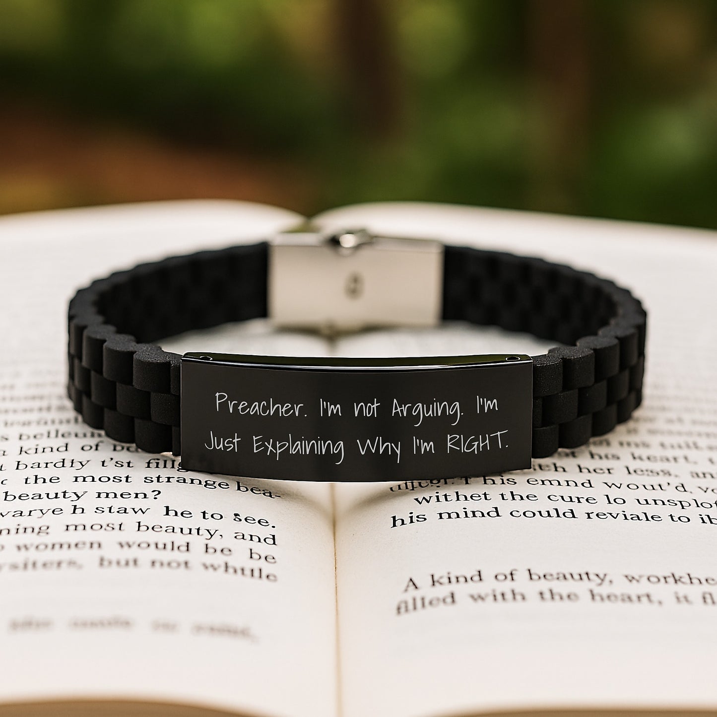 Preacher Gifts Funny Quote Glide lock Clasp Bracelet Christmas Unique Presents from Friends to Preacher - Image 2