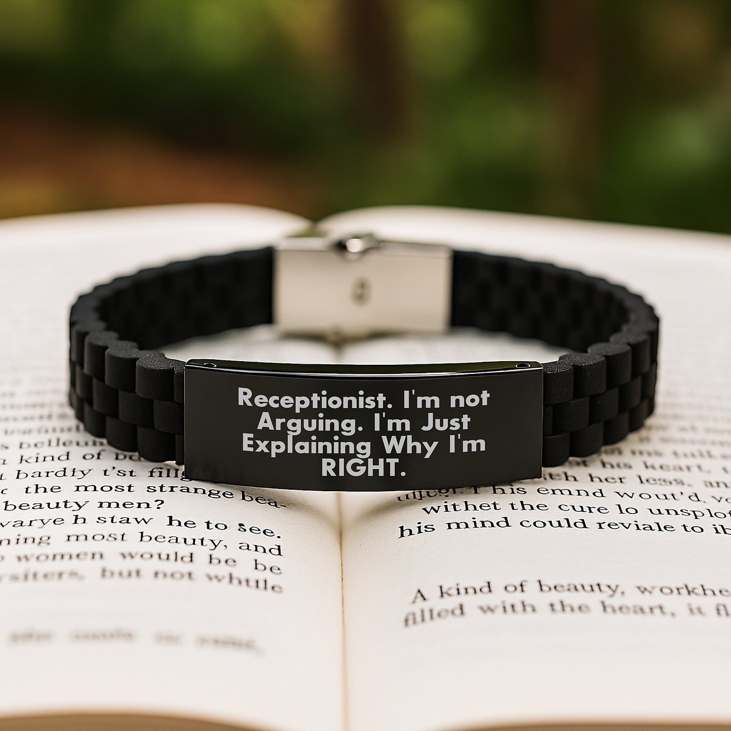 Receptionist Gifts from Friends, Funny Glide lock Clasp Bracelet Birthday Unique Gifts for Receptionist - Image 2