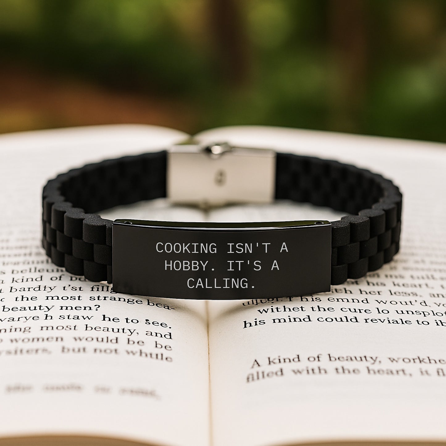 Funny Graduation Unique Gifts for Cooking Enthusiasts Men - Cooking Isn't A Hobby. It's A Calling. Glide lock Clasp Bracelet Gifts from Women - Image 2