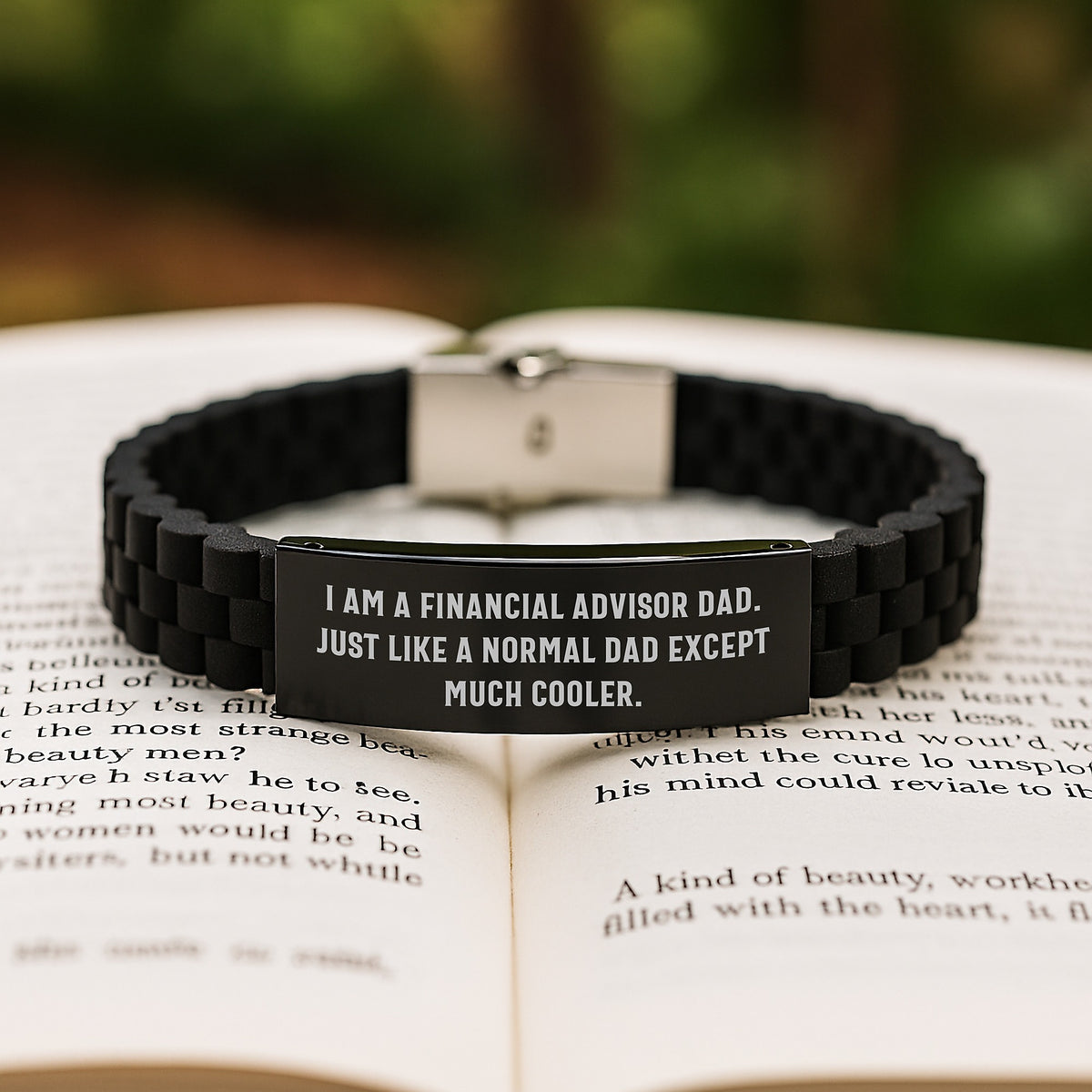 Funny Financial Advisor Dad Gifts for Men Graduation Unique Glide lock Clasp Bracelet - Image 2