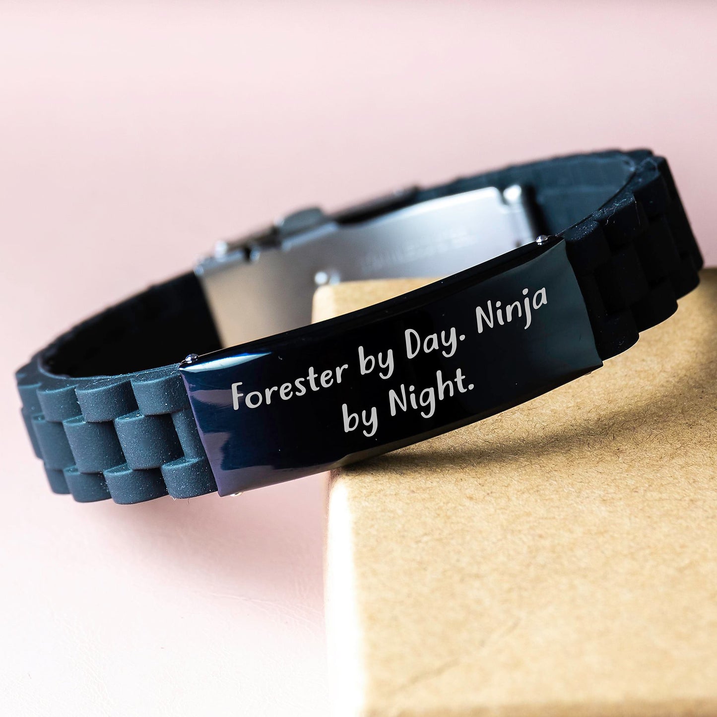 Unique Forester Gifts, Forester By Day Ninja By Night Glide lock Clasp Bracelet, Christmas Memorable Presents for Men - Image 3