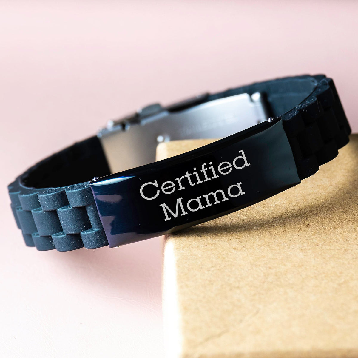 Funny Quote Certified Mama Glide lock Clasp Birthday Unique Gift from Family to Mama, Mama Gifts, Glide lock Clasp Bracelet, Funny Quote on Birthday, Gifts for Mama, Birthday Unique Gift - Image 3