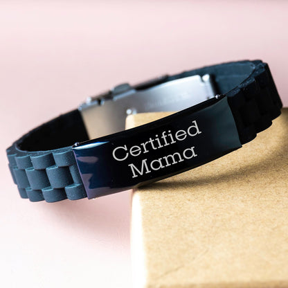 Funny Quote Certified Mama Glide lock Clasp Birthday Unique Gift from Family to Mama, Mama Gifts, Glide lock Clasp Bracelet, Funny Quote on Birthday, Gifts for Mama, Birthday Unique Gift - Image 3