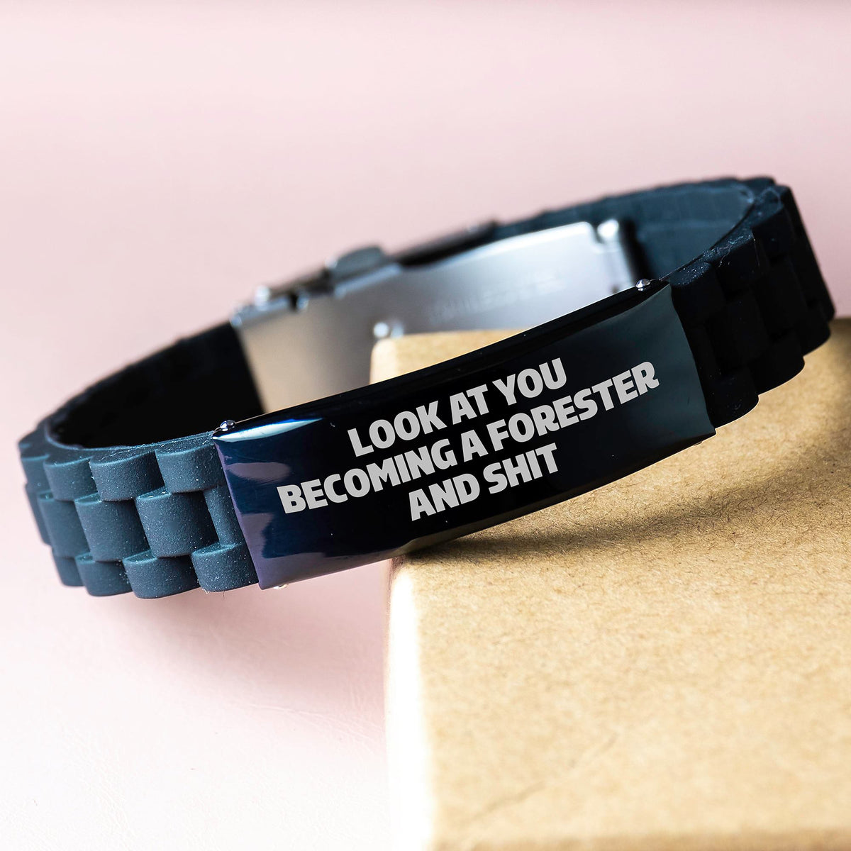 Funny Forester Gifts for Men, Glide lock Clasp Bracelet Christmas Unique Gifts from Friends, Forester Enthusiast Jewelry - Image 3