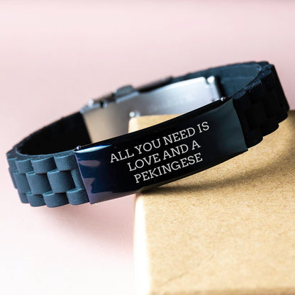 Funny Pekingese Dog Gifts for Men from Family, Unique Glide lock Clasp Bracelet for Pekingese Dog Lover, Graduation Day Inspiration for Friends and Family - Image 3