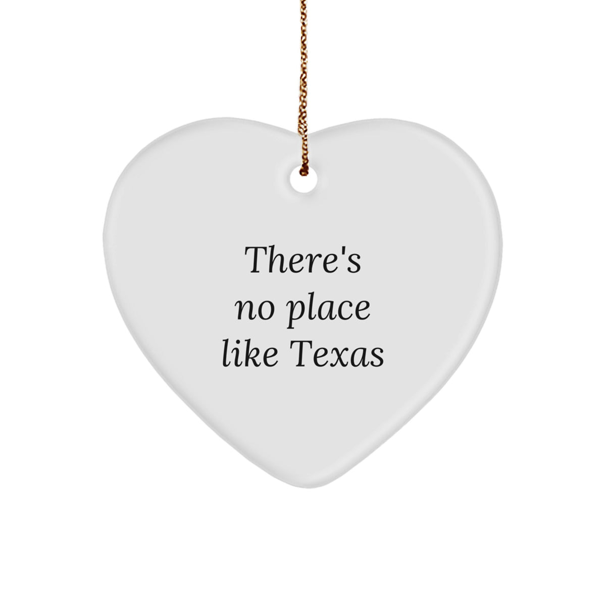 Texas Heart Ornament Gifts from Friends to Family for Christmas Unique Decorations There's No Place Like Texas - Image 1