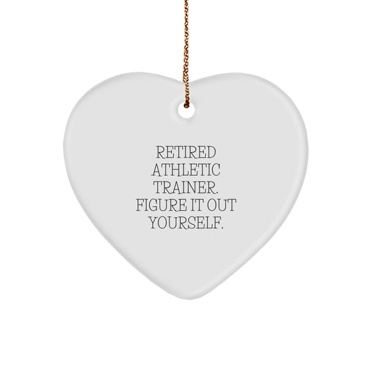 Athletic Trainer Humor Heart Ornament Gifts for Christmas from Friends and Family - Image 1