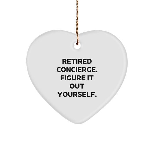 Concierge Gifts, Figure It Out Yourself, Heart Ornament for Concierge, Men, Women, Friends, Family, Christmas Unique Gifts from Friends, Family, Men, Women, Concierge - Image 1