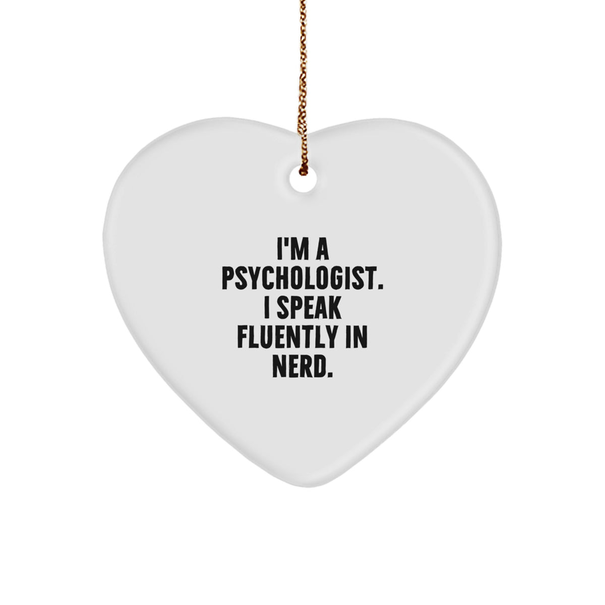 Gifts for Psychologists, Funny Heart Ornament from Friends, Christmas Unique Presents for Men, Women, Coworkers, Family - Image 1
