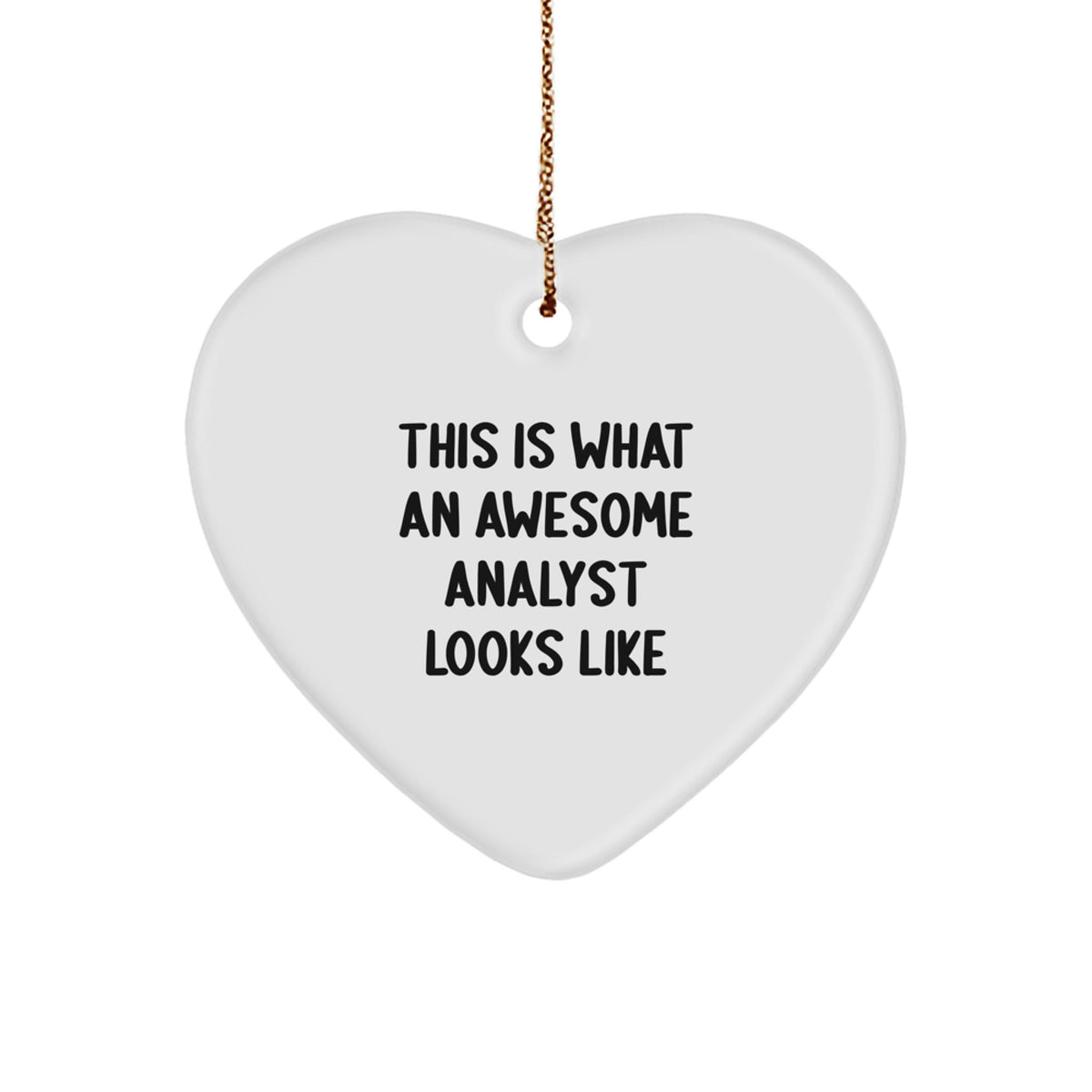 Funny Analyst Heart Ornament Gifts from Friends to Coworkers for Christmas Unique - Image 1