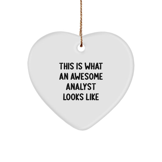 Funny Analyst Heart Ornament Gifts from Friends to Coworkers for Christmas Unique - Image 1