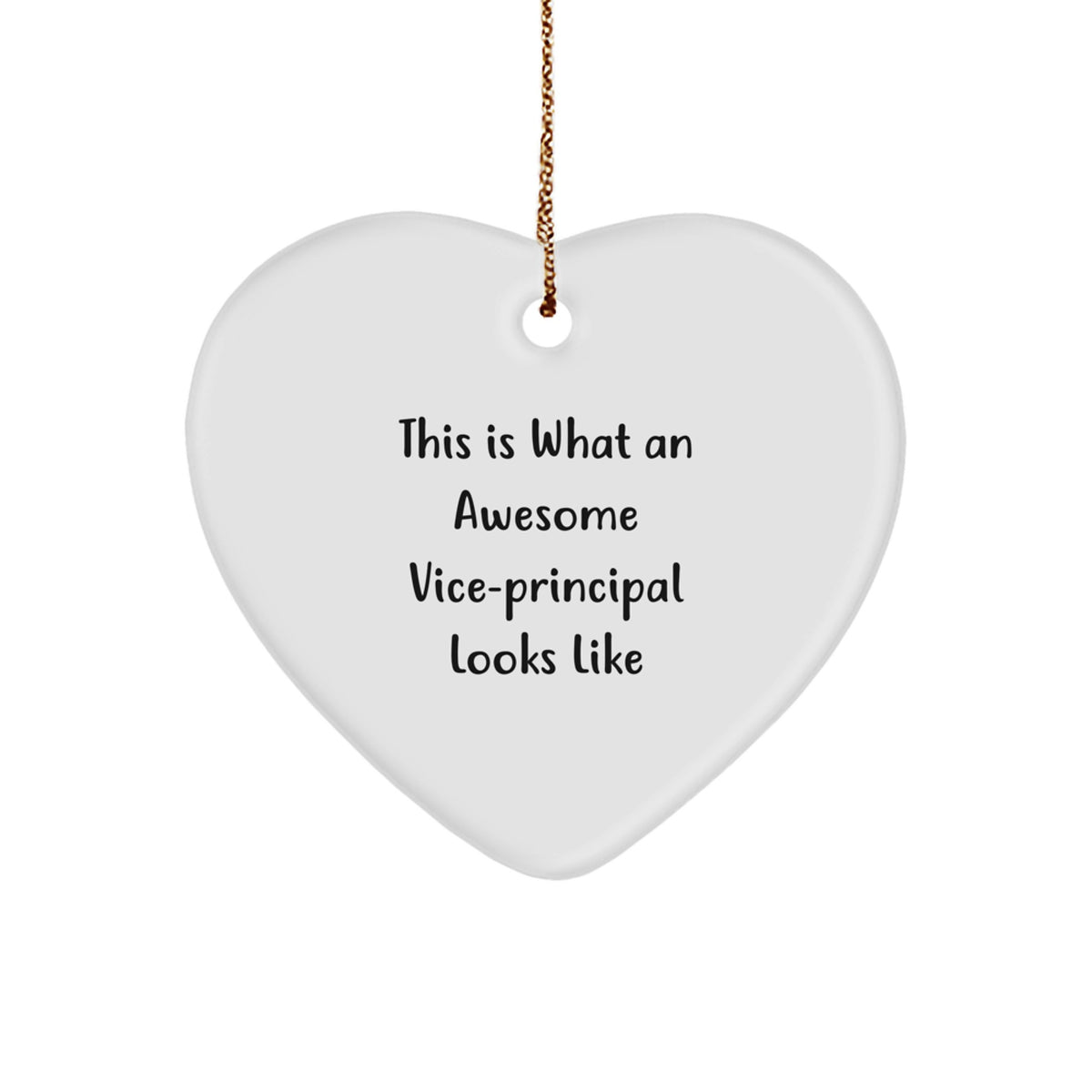 Funny Vice-principal Gifts from Friends - Heart Ornament 'This Is What An Awesome Vice-principal Looks Like' Christmas Unique - Image 1