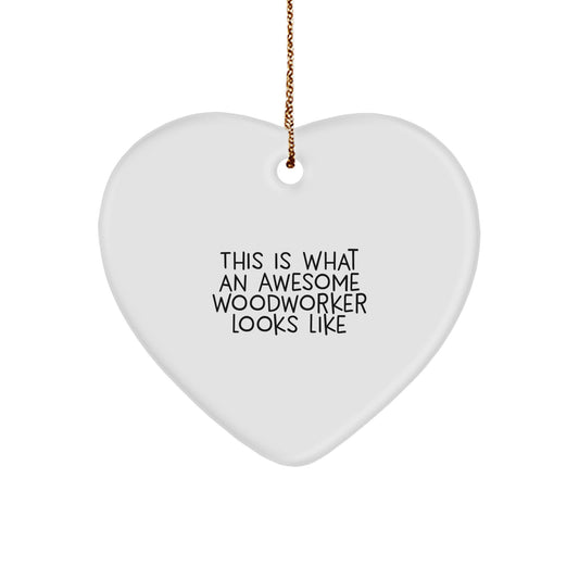 Gifts from Men to Woodworker Friends, Inspirational Heart Ornament for Christmas Unique Gifts - Image 1