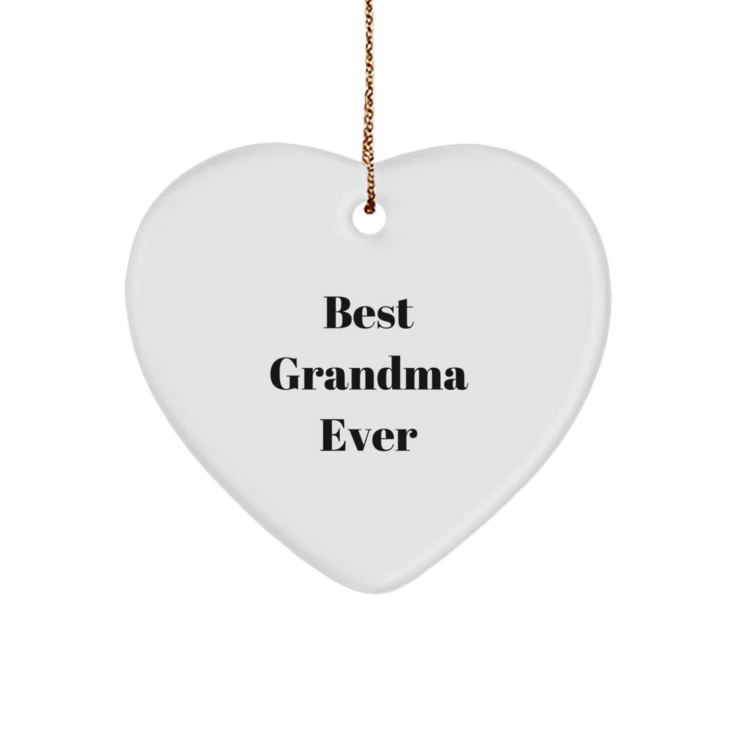 Funny Grandma Gifts from Men to Best Grandma Ever Heart Ornament for Christmas Unique Presents - Image 1