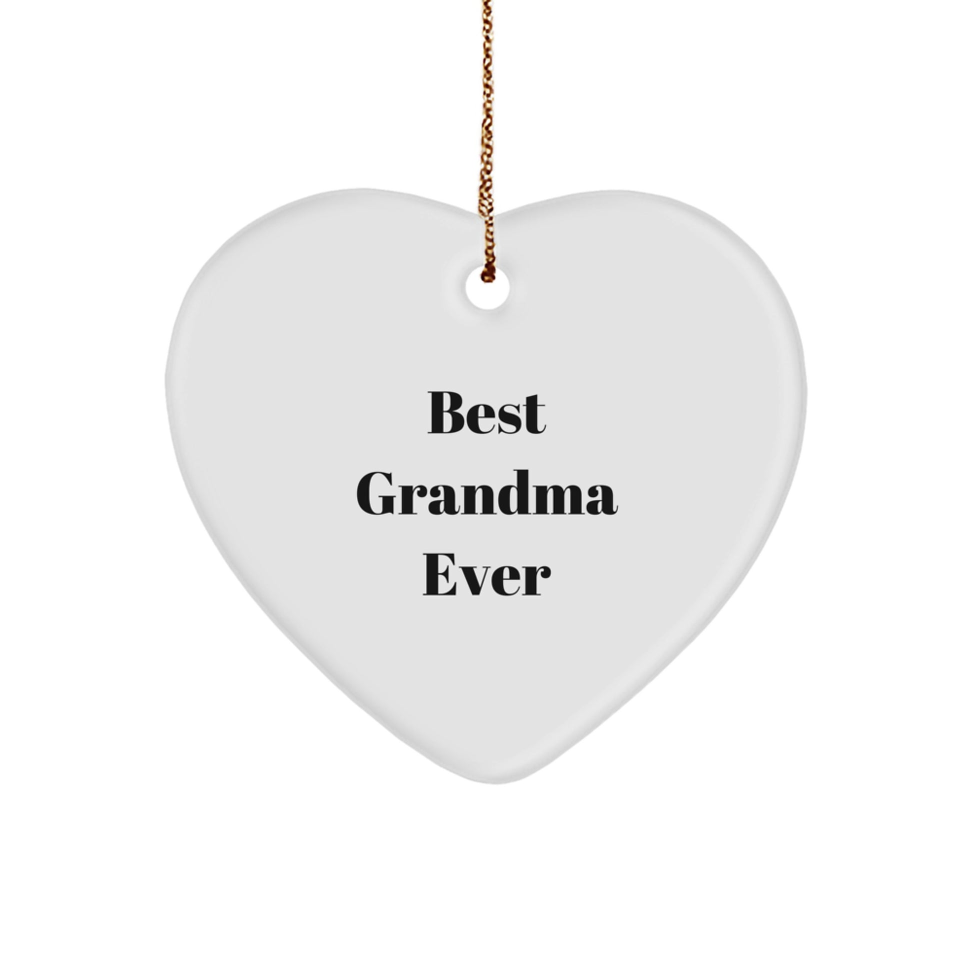 Funny Grandma Gifts from Men to Best Grandma Ever Heart Ornament for Christmas Unique Presents - Image 1