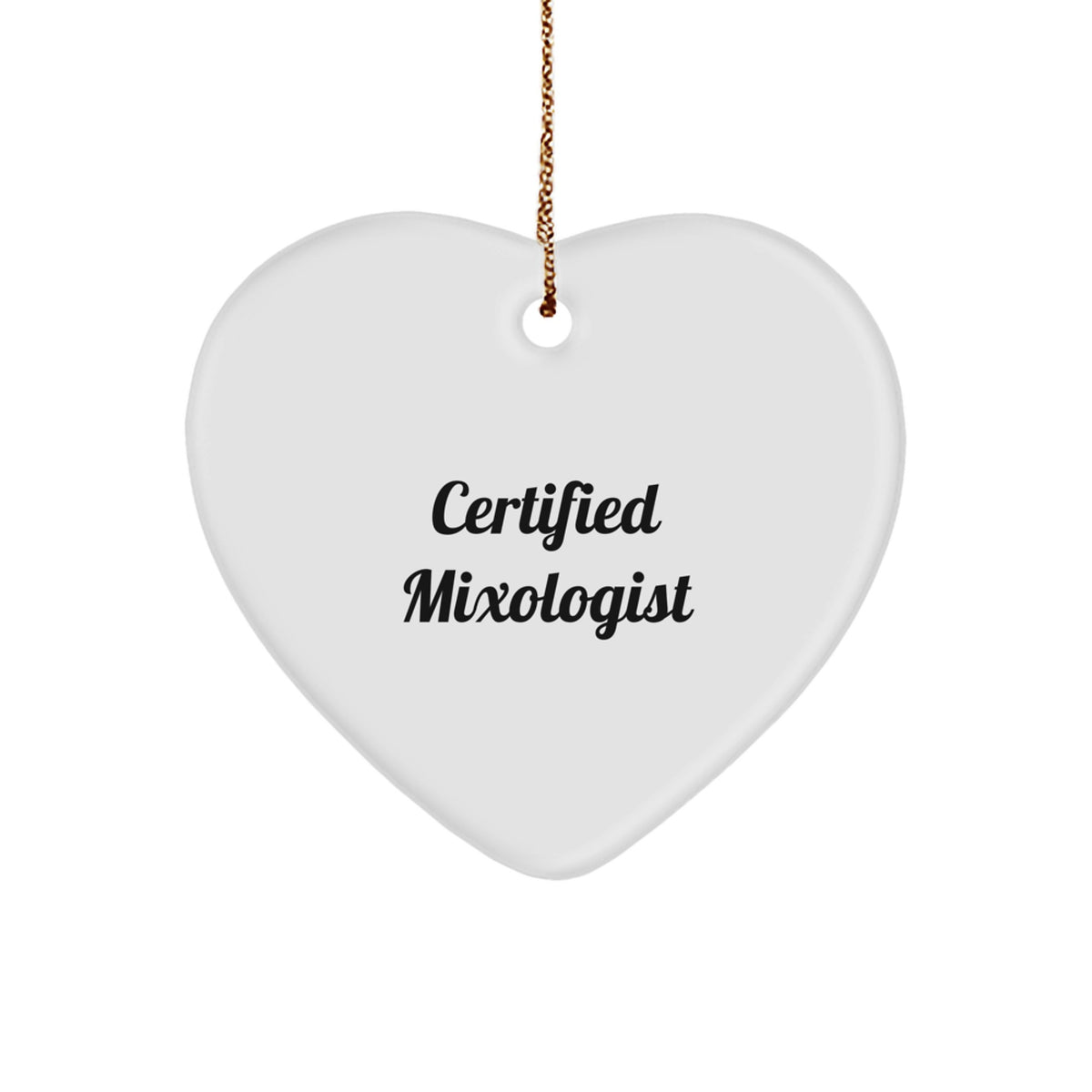Funny Mixologist Gifts from Friends for Christmas Unique Heart Ornaments - 'Cheers to the Best Mixologists!' - Image 1