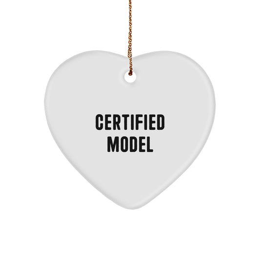 Funny Model Gifts from Friends for Christmas - Heart Ornament with Inspirational Quote, Unique and Lightweight - Image 1