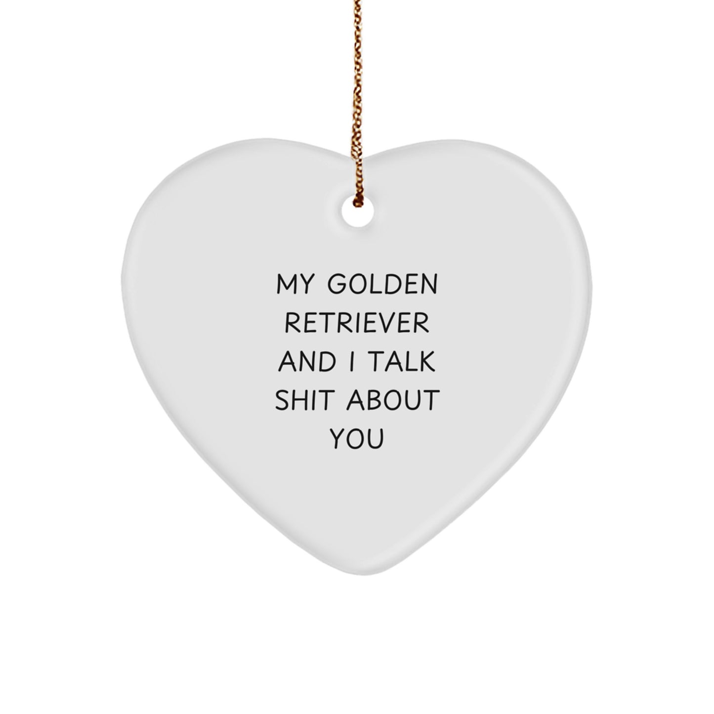 Golden Retriever Dog Lover Gifts from Friends and Family - Funny Heart Ornament for Golden Retriever Dog Owners - Christmas Unique Gifts - Image 1