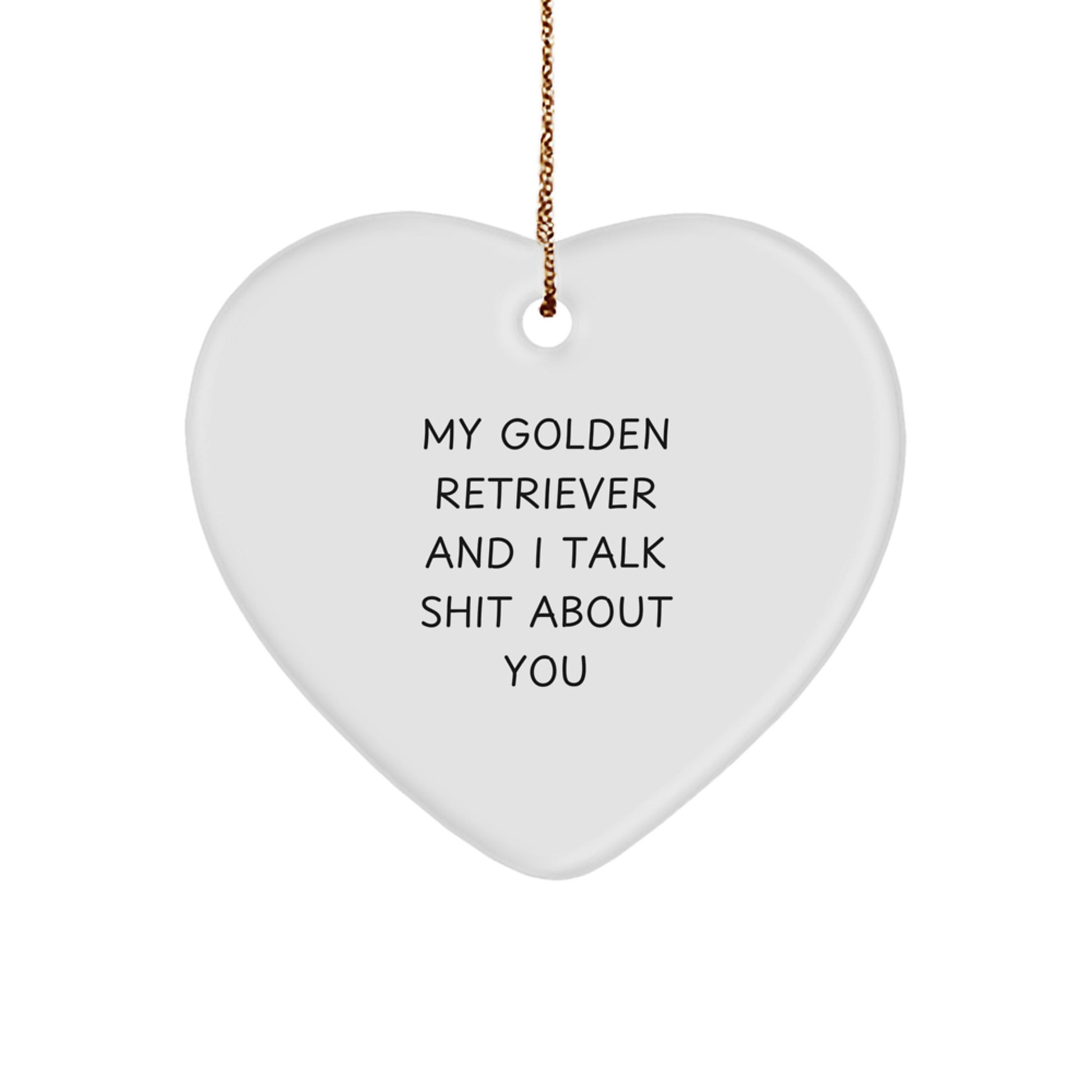 Golden Retriever Dog Lover Gifts from Friends and Family - Funny Heart Ornament for Golden Retriever Dog Owners - Christmas Unique Gifts - Image 1